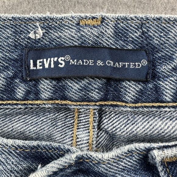 Levis 501 Jeans Womens 28 Medium Wash Made & Crafted Selvedge Denim Button Fly - Picture 4 of 16